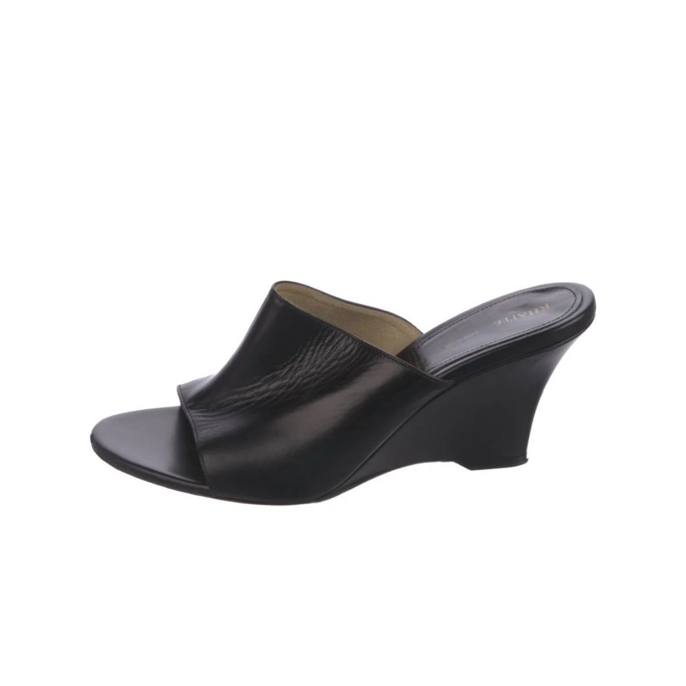 Khaite sz 9.5 Black leather sandals. Bought at  Bloomingdale’s worn twice